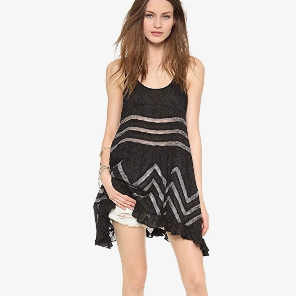 Free People Womens Voile Trapeze Slip Tunic